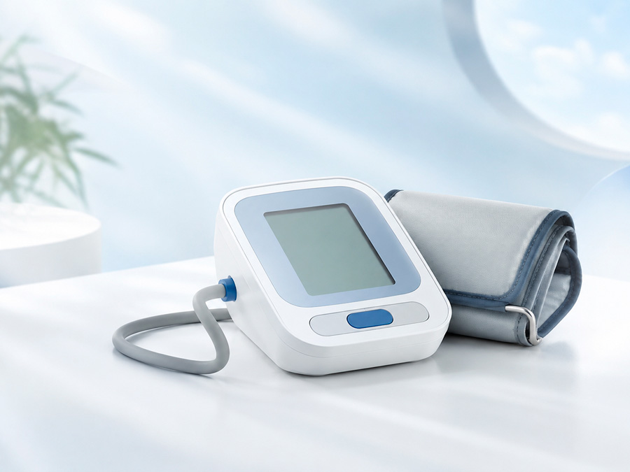 Digital blood pressure monitor with cuff